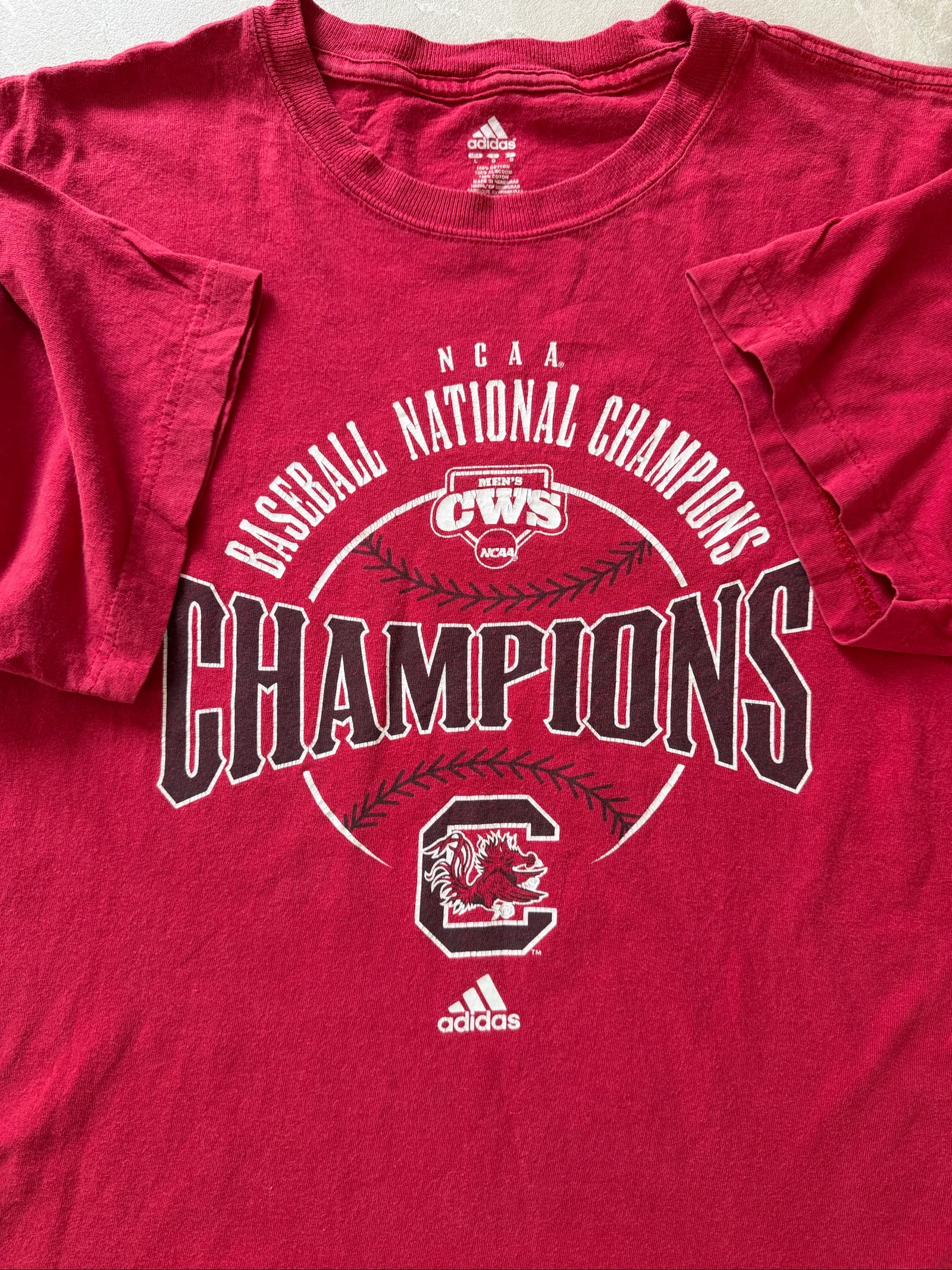 T-shirt Adidas NCAA "South Carolina Gamecocks" Champions Baseball - Tamanho G – photo 3